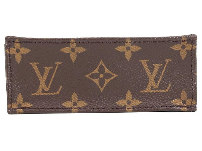 Borsa Louis Vuitton Monogram Petite Sac Plat Marrone Monogramma - vista 3