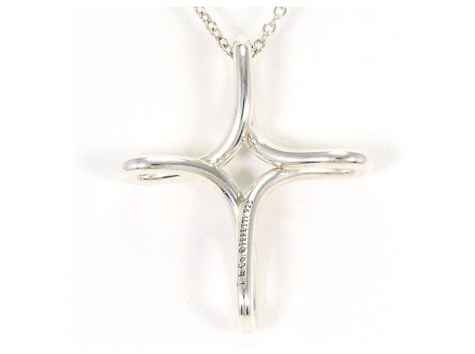Collana Croce Infinity in Argento Tiffany & Co. - vista 3