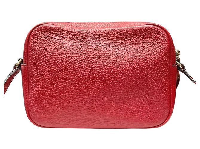 Borsa a tracolla Small Disco in pelle Gucci Soho Rosso - vista 2