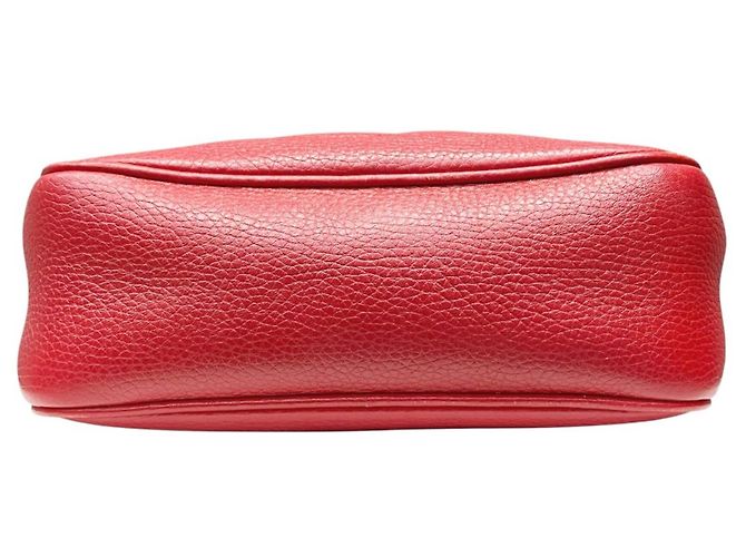 Borsa a tracolla Small Disco in pelle Gucci Soho Rosso - vista 3