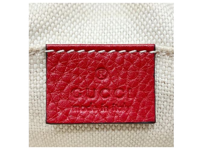 Borsa a tracolla Small Disco in pelle Gucci Soho Rosso - vista 4