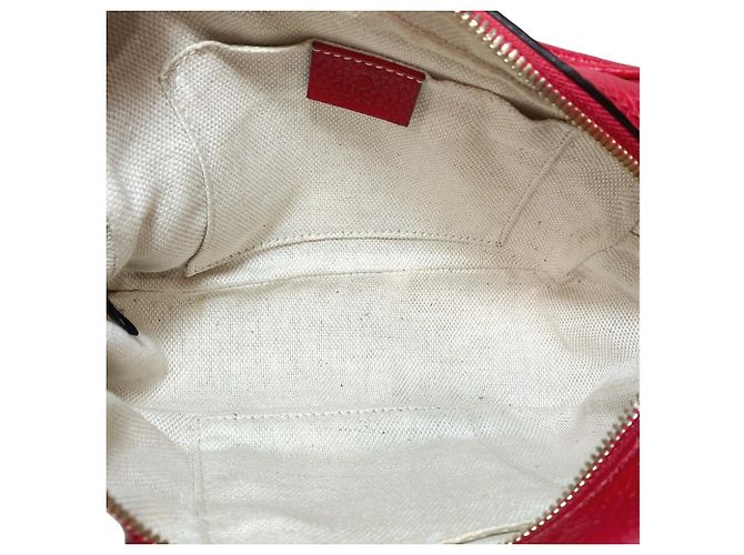 Borsa a tracolla Small Disco in pelle Gucci Soho Rosso - vista 5