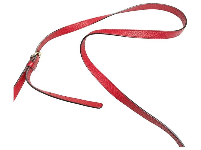 Borsa a tracolla Small Disco in pelle Gucci Soho Rosso - vista 9