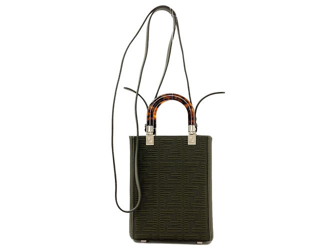 Borsa 2-Way Fendi Sunshine Shopper Mini Cachi - vista 2