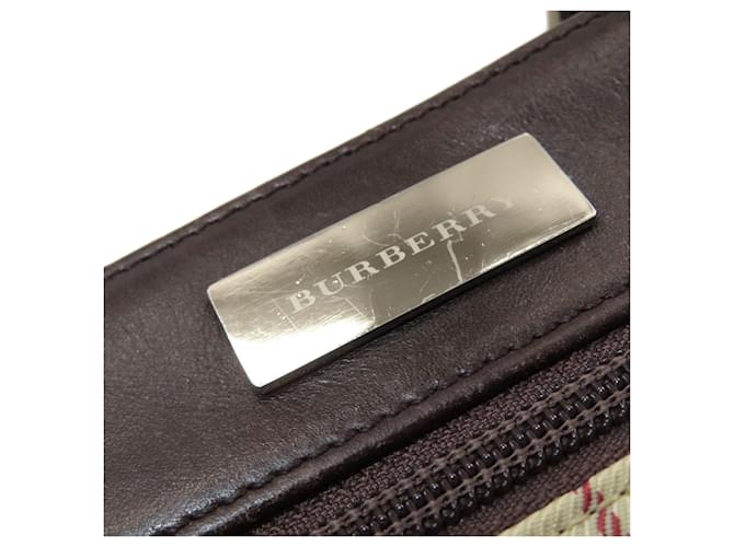 Borsa a tracolla lunga Burberry Check Marrone Beige - vista 13