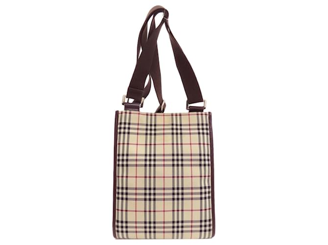 Borsa a tracolla lunga Burberry Check Marrone Beige - vista 2
