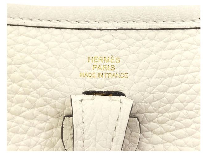 Hermès Borsa a tracolla Hermes Evelyne TPM Bianco - vista 6