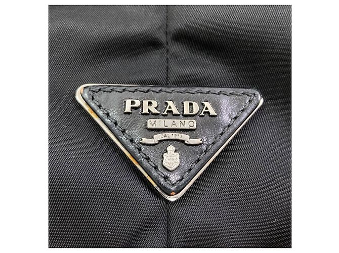 Bolsa Reversível Prada BN1959 Tessuto Double Preto - vista 8