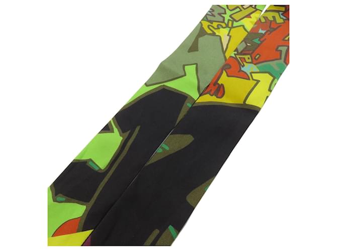 Foulard di seta Hermès Twilly Verde - vista 3