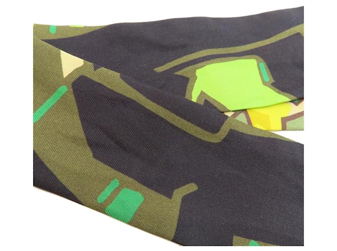Foulard di seta Hermès Twilly Verde - vista 7