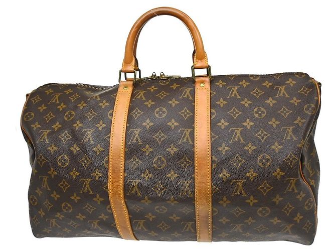 Louis Vuitton Keepall Bandoulière Monogram 50 Marrone - vista 2