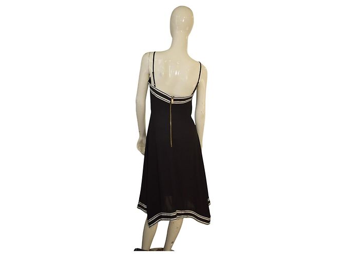 Vestido Ted Baker negro con rayas blancas - vista 2