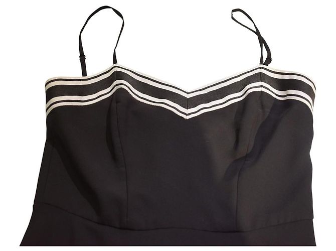 Vestido Ted Baker negro con rayas blancas - vista 4