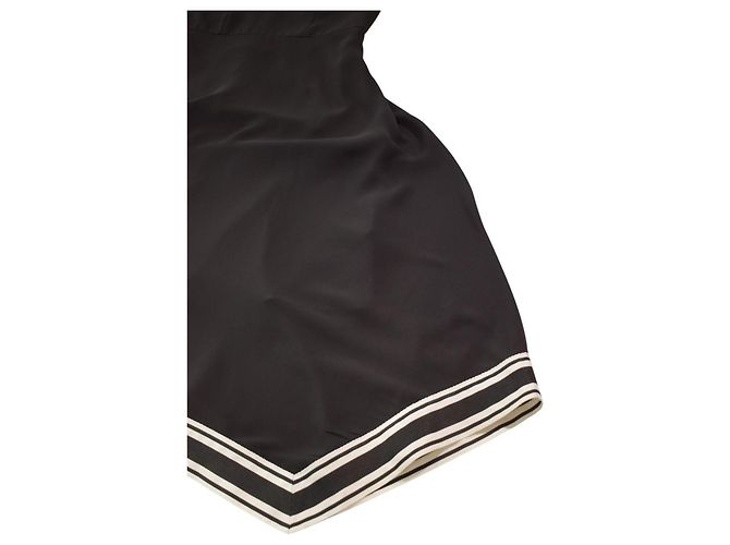 Vestido Ted Baker negro con rayas blancas - vista 5