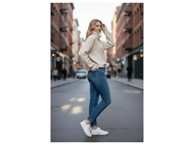 Autre Marque RAEY Beige Wollpullover mit Rollkragen - Ansicht 10