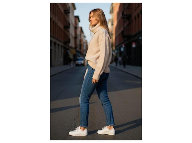 Autre Marque RAEY Beige Wollpullover mit Rollkragen - Ansicht 11