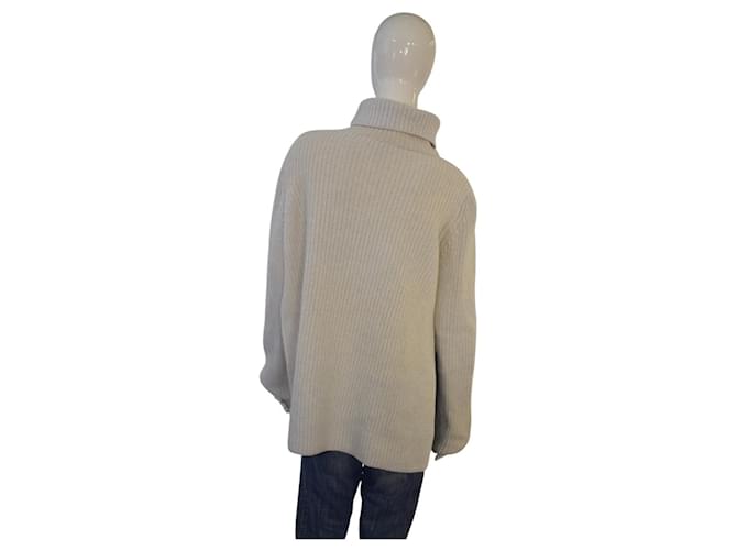 Autre Marque RAEY Beige Wollpullover mit Rollkragen - Ansicht 3