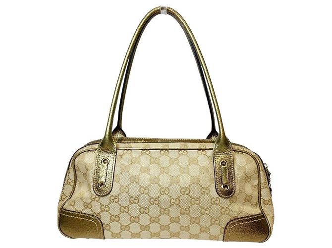 Borsa a mano Gucci in tela marrone - vista 2