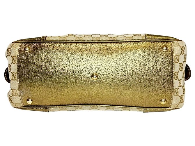 Borsa a mano Gucci in tela marrone - vista 3