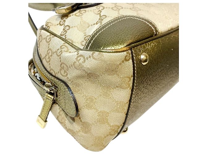 Borsa a mano Gucci in tela marrone - vista 6