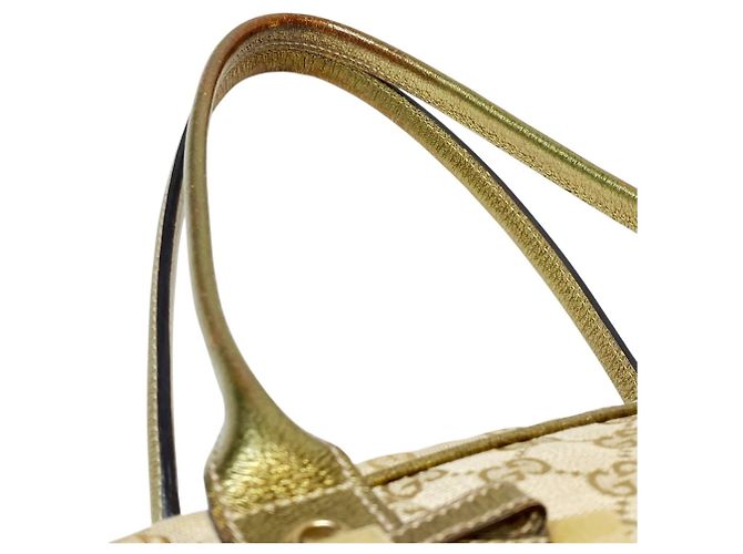 Borsa a mano Gucci in tela marrone - vista 7