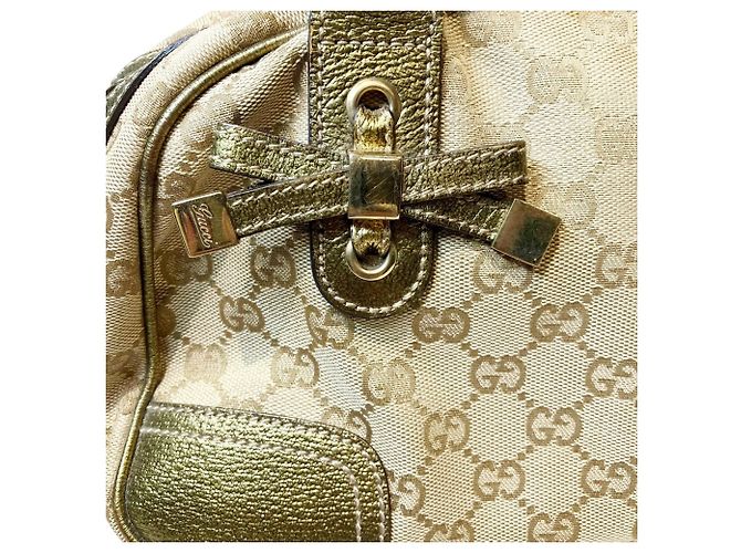 Borsa a mano Gucci in tela marrone - vista 8