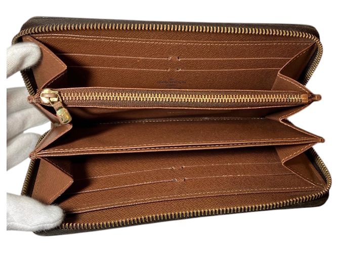 Cartera Zippy Larga Monogram Canvas Louis Vuitton Castaño Monograma - vista 3