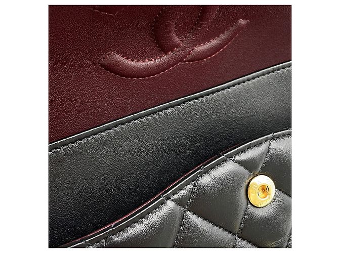 Borsa a tracolla con catena Chanel Matelasse in pelle d'agnello Nero - vista 12