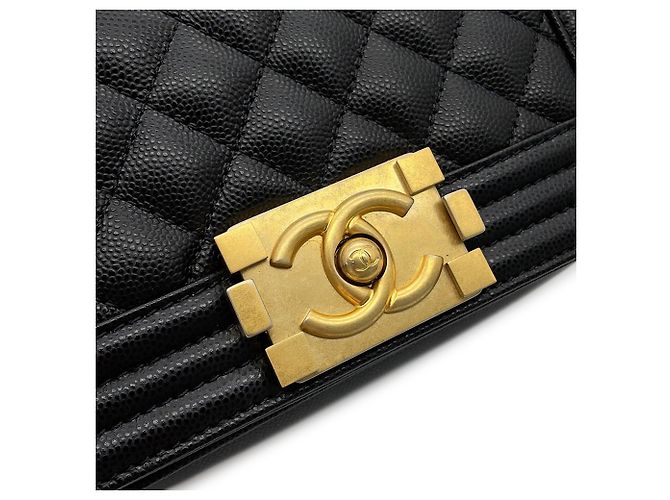 Borsa a tracolla Chanel Boy Matelassé Nera Nero - vista 10