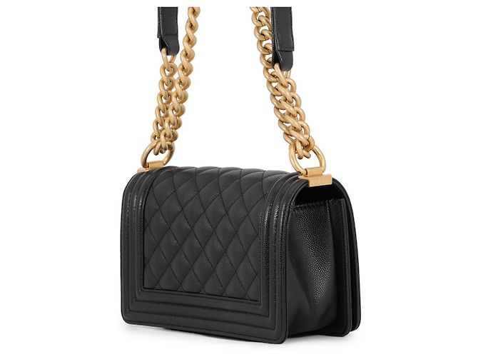Borsa a tracolla Chanel Boy Matelassé Nera Nero - vista 2