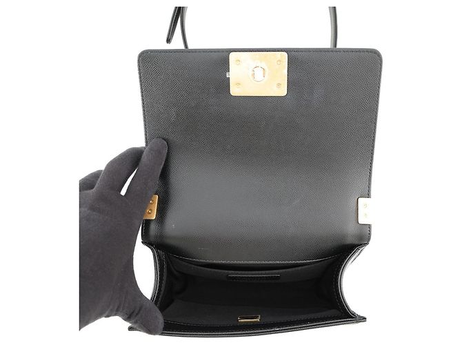 Borsa a tracolla Chanel Boy Matelassé Nera Nero - vista 6
