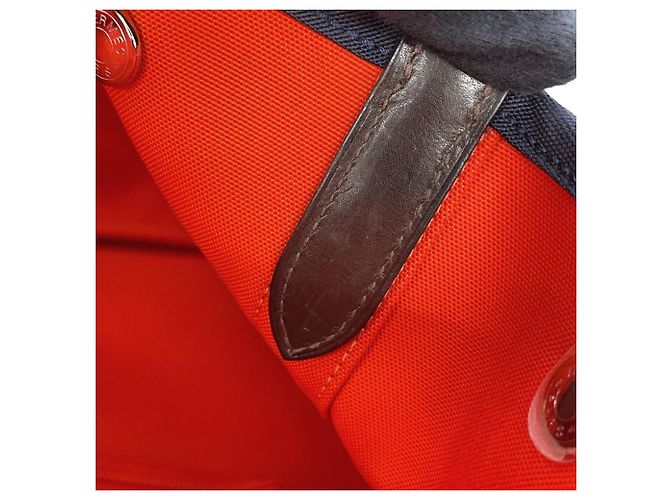 Hermès Sac de Pansage Groom Handbag Rosso Blu navy - vista 12