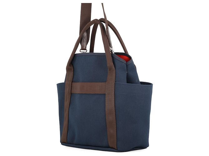 Hermès Sac de Pansage Groom Handbag Rosso Blu navy - vista 2