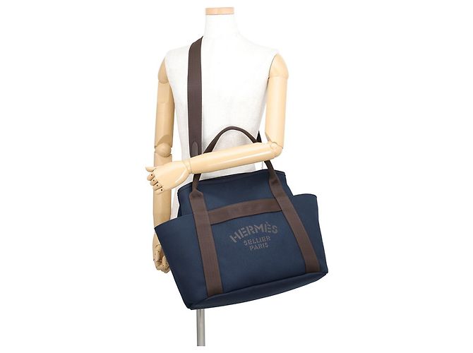 Hermès Sac de Pansage Groom Handbag Rosso Blu navy - vista 5