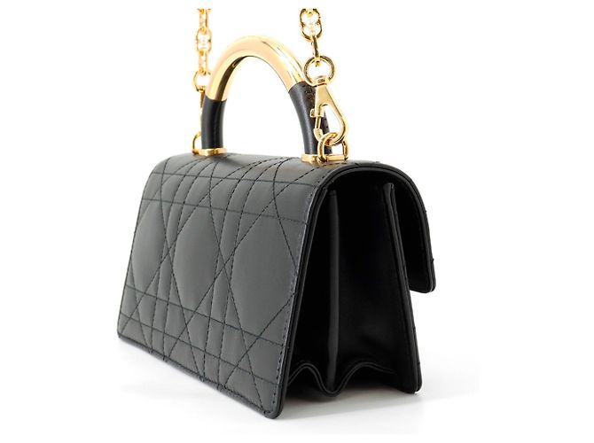 Borsa Christian Dior Macro Cannage Ange Mini Nero - vista 2