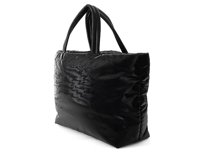 Borsa Tote Yves Saint Laurent in nylon nero - vista 2