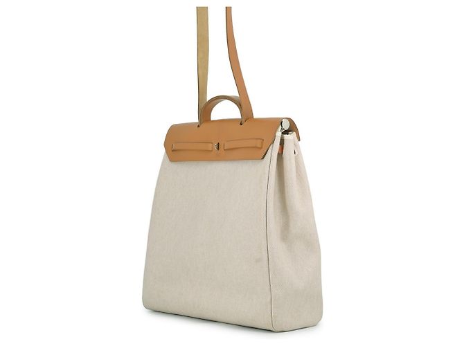 Hermès Borsa a tracolla Hermes Her Bag MM Crudo - vista 2