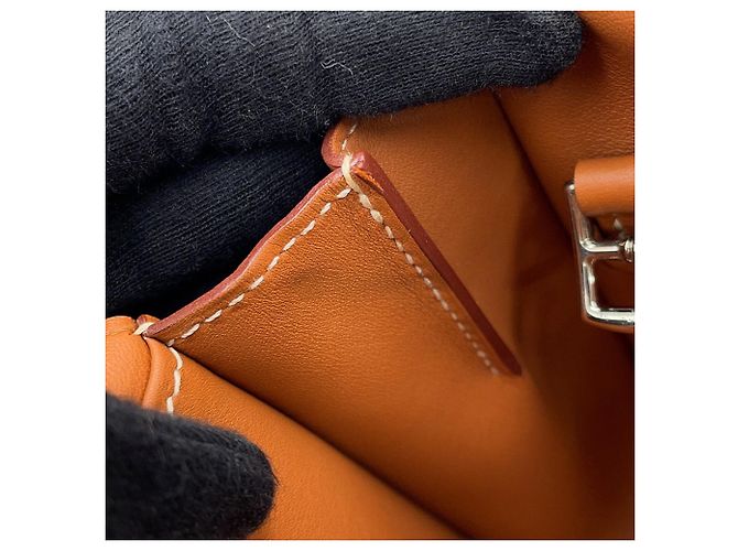 Hermès Borsa Hermes Kara Mini in Gold D'oro - vista 13