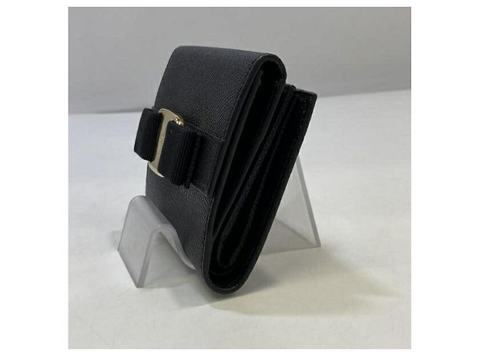 Cartera bi-fold Salvatore Ferragamo Vara Ribbon Negro - vista 3