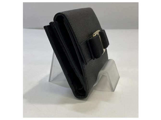 Cartera bi-fold Salvatore Ferragamo Vara Ribbon Negro - vista 4