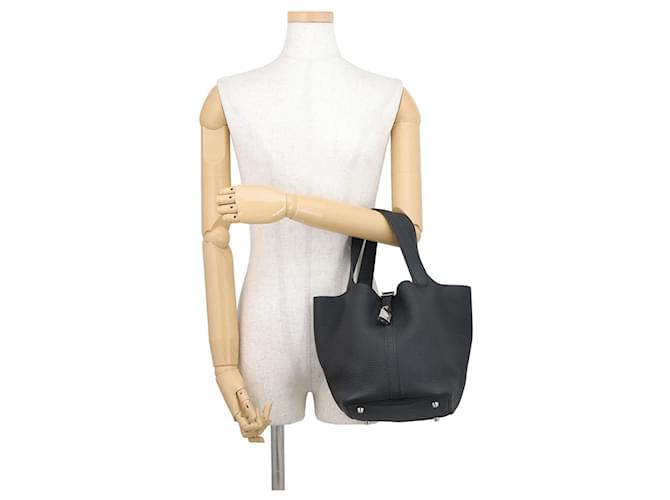 Hermès Borsa Hermes Picotin Lock MM Nero - vista 4