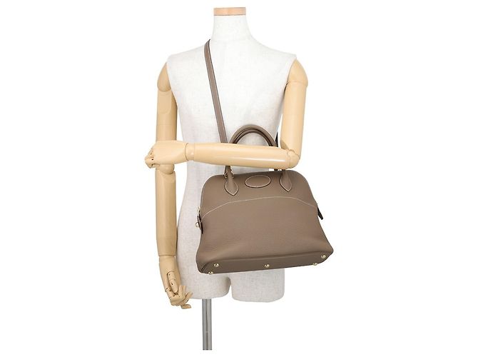 Hermès Borsa a mano Hermes Bolide 31 Taupe - vista 5