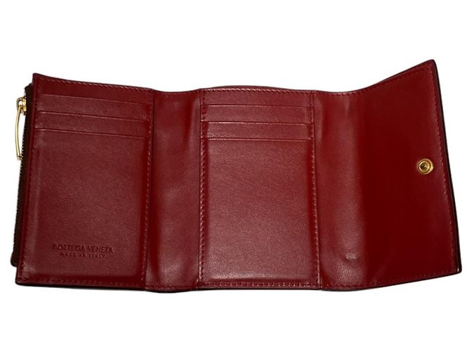 Cartera tri-fold Cassette Bottega Veneta Burdeos - vista 3