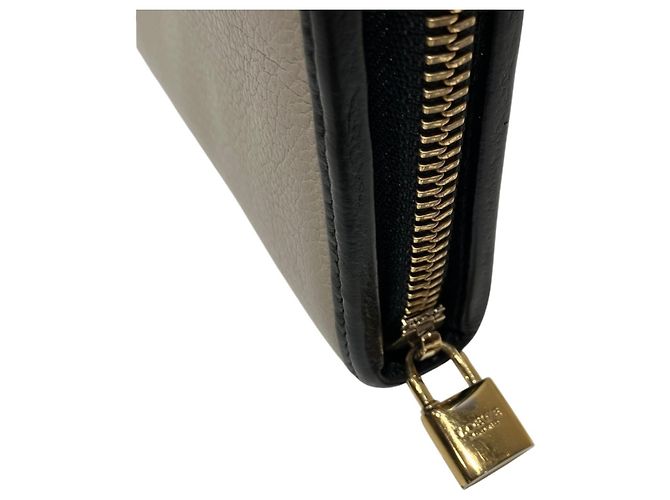 Portafoglio lungo Loewe in pelle beige e nera Nero - vista 7