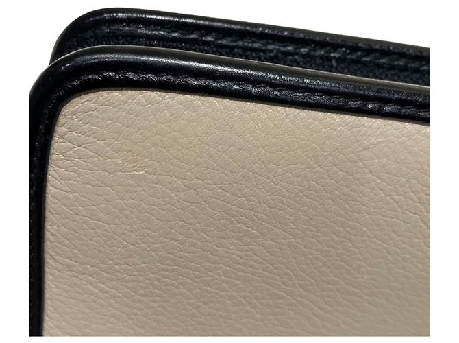 Portafoglio lungo Loewe in pelle beige e nera Nero - vista 8