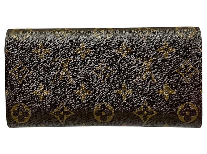 Louis Vuitton Portefeuille Emilie Long Wallet Marrone Monogramma - vista 2