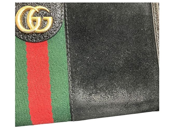 Cartera Gucci GG Zip Around Long Marmont de piel Negro - vista 7