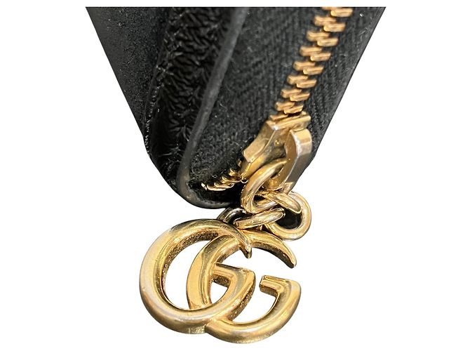 Cartera Gucci GG Zip Around Long Marmont de piel Negro - vista 9