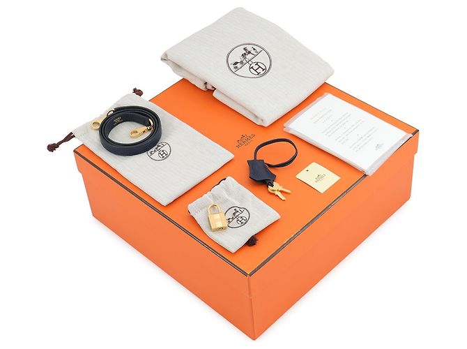Hermès Borsa Hermes Kelly 28 in Blue Nuit - vista 19