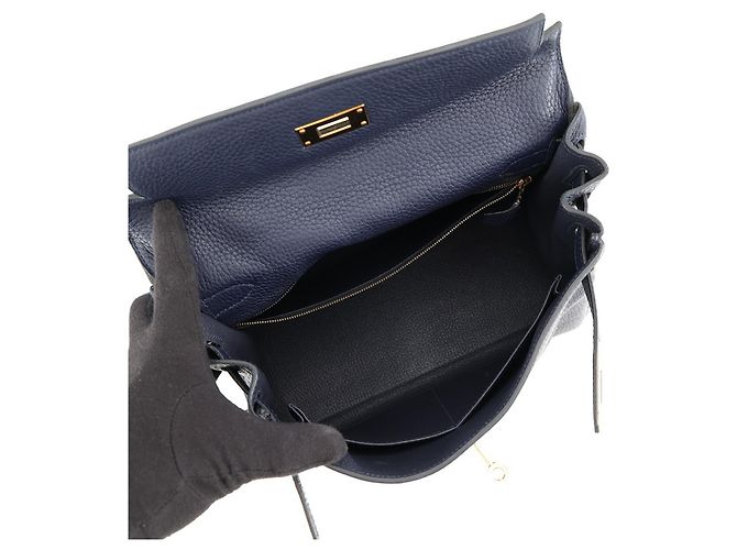 Hermès Borsa Hermes Kelly 28 in Blue Nuit - vista 6